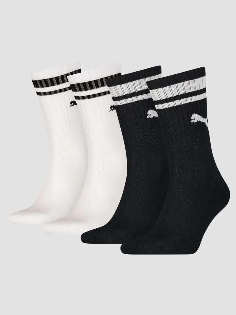2 PARES DE CALCETINES LARGOS 'PUMA'  UNISEX  NEGRO