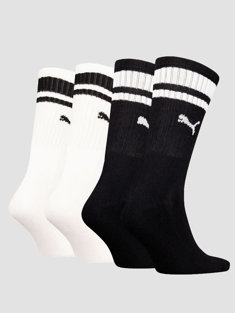 2 PARES DE CALCETINES LARGOS 'PUMA'  UNISEX  NEGRO