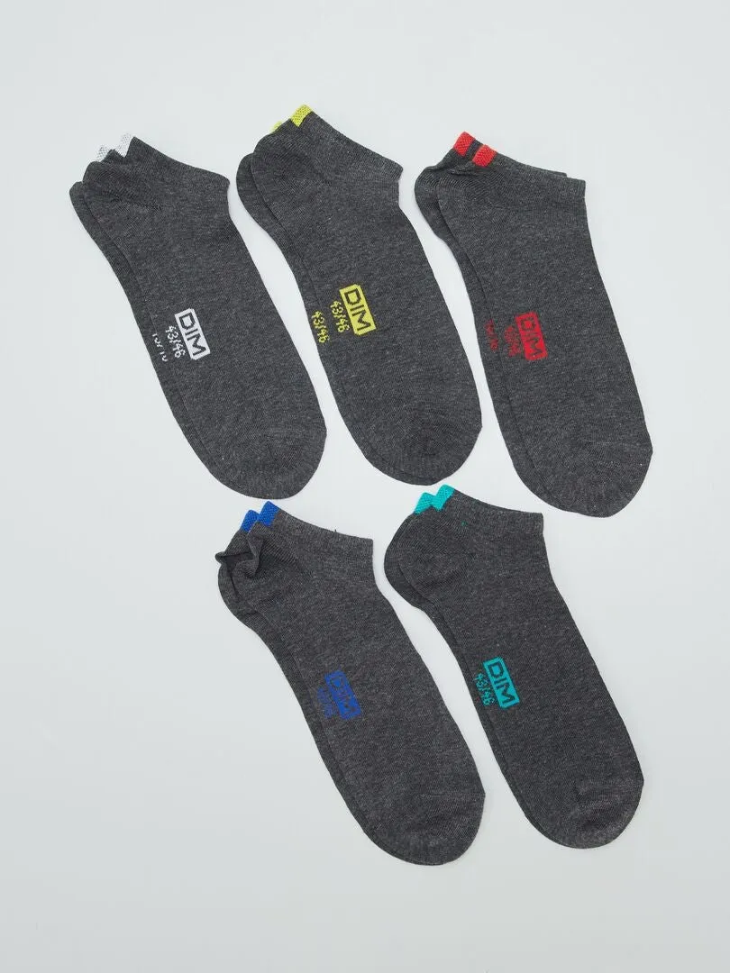5 PARES DE CALCETINES 'DIM'  GRIS