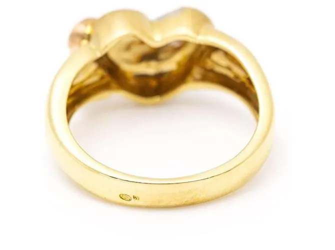 Autre Marque Anillo COR de Oro con Diamantes. Dorado 