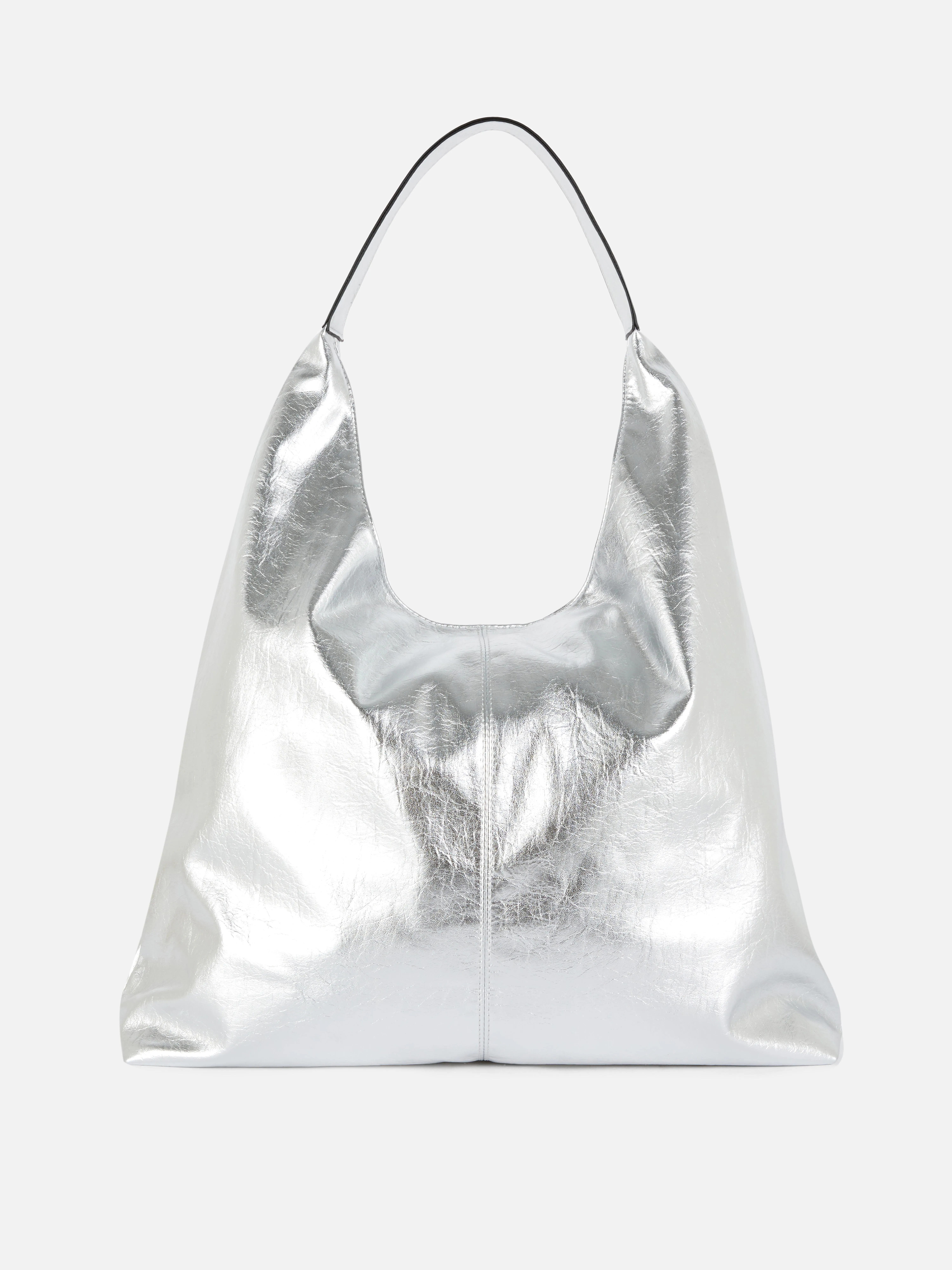 Bolso shopper de piel sintética metalizada