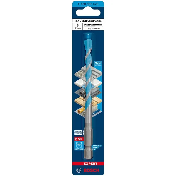BOSCH  EXPERT HEX9 MULTICONSTRUCTION  BROCA UNIVERSAL, 6X90X150MM