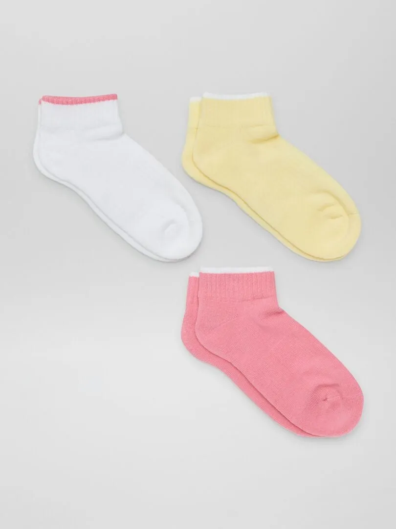 CALCETINES CORTOS DE DEPORTE  AMARILLO