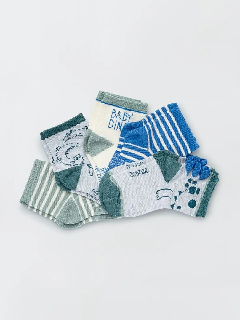 CALCETINES DE FANTASíA   PACK DE 5  AZUL