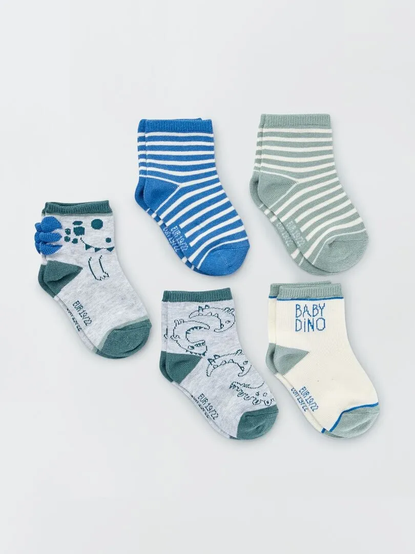 CALCETINES DE FANTASíA   PACK DE 5  AZUL