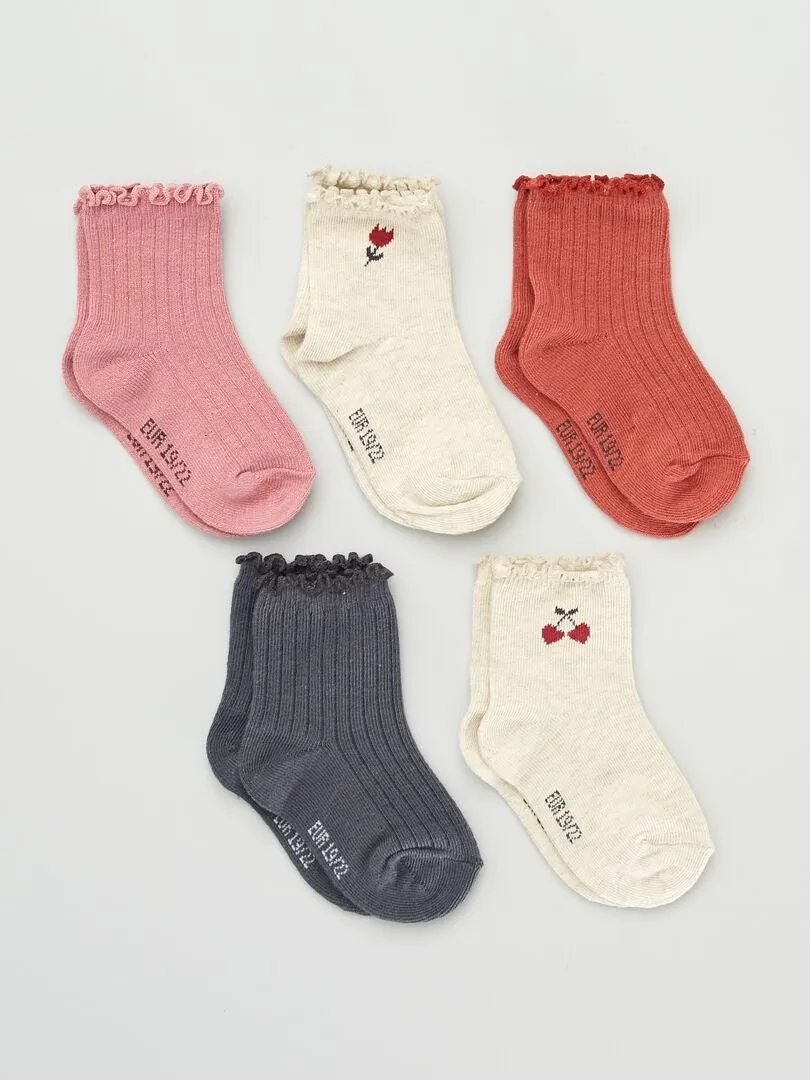 CALCETINES DE FANTASíA   PACK DE 5  GRIS