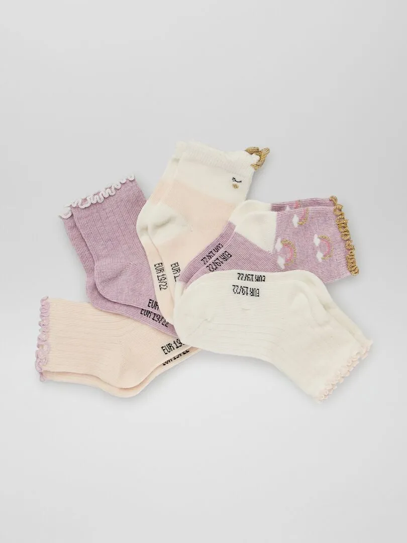 CALCETINES DE FANTASíA   PACK DE 5  ROSA