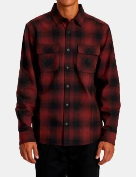 CAMISA RVCA DAYSHIFT FLANL  RED EARTH