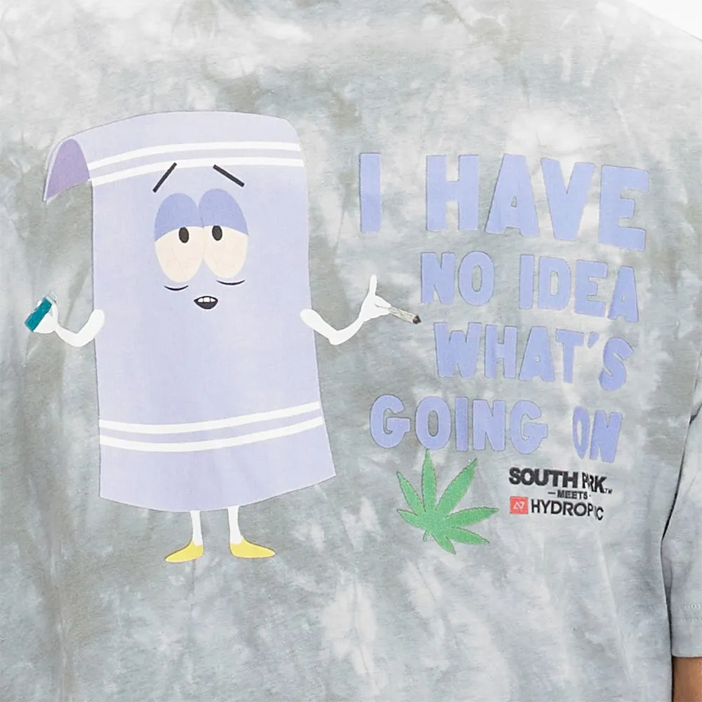 CAMISETA HYDROPONIC HOMBRE DIVERTIDA MANGA CORTA SOUTH PARK SP TOWELIE WEED REF22004SP TIE DYE GREY GRIS