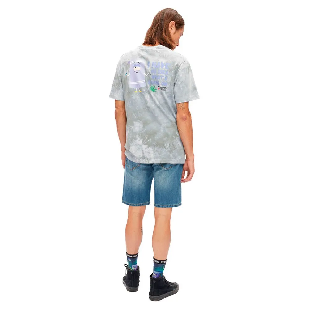 CAMISETA HYDROPONIC HOMBRE DIVERTIDA MANGA CORTA SOUTH PARK SP TOWELIE WEED REF22004SP TIE DYE GREY GRIS