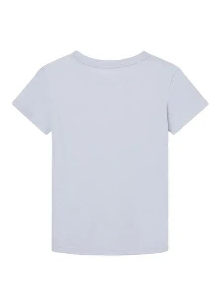 Camiseta Pepe Jeans New Art Blanco Y Azul Niño