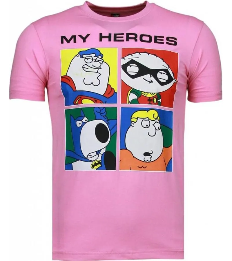 CAMISETAS  SUPER FAMILY  ROSADO