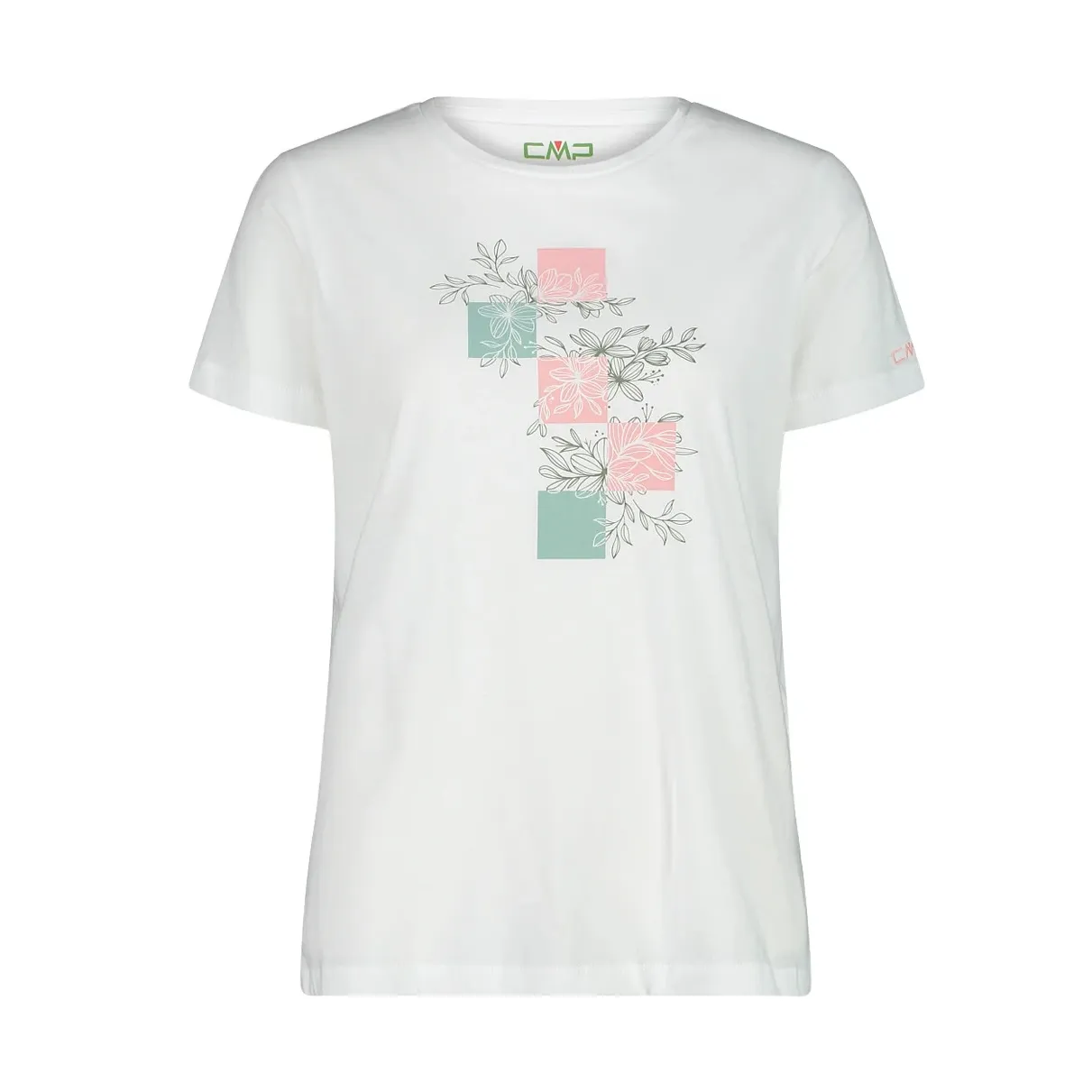 CAMPAGNOLO WOMEN'S TSHIRT IN ORGANIC COTTON "WHITEROSE"
