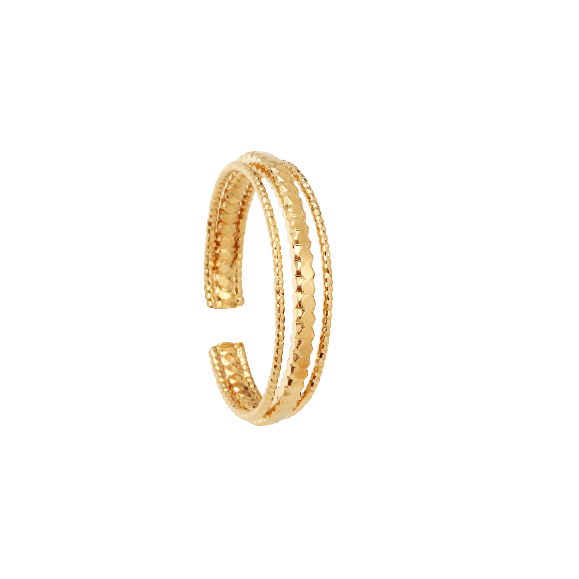 CAROLINE NAJMAN N02  ANILLO AJUSTABLE DE LATóN EN DORADO