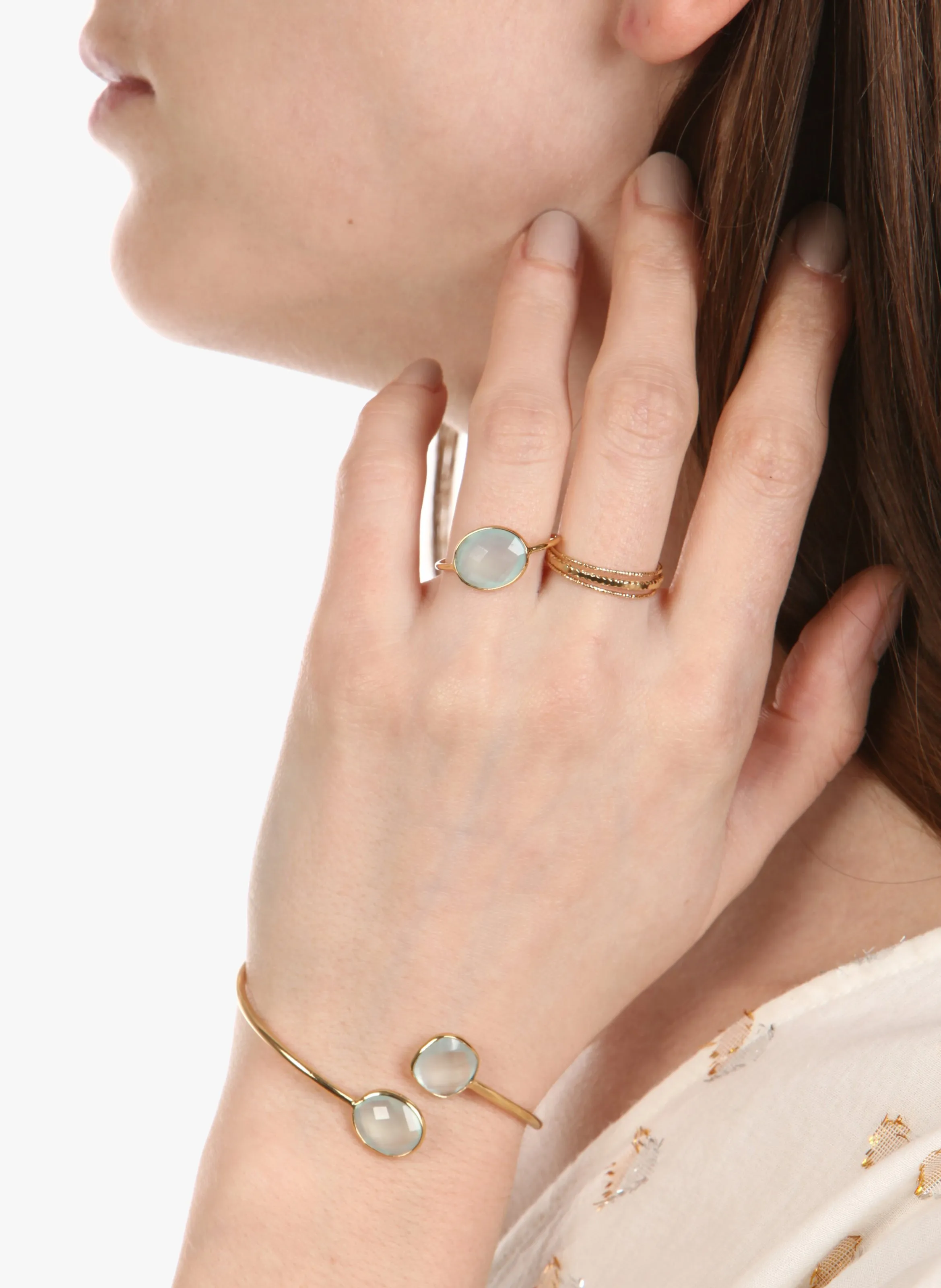 CAROLINE NAJMAN N02  ANILLO AJUSTABLE DE LATóN EN DORADO