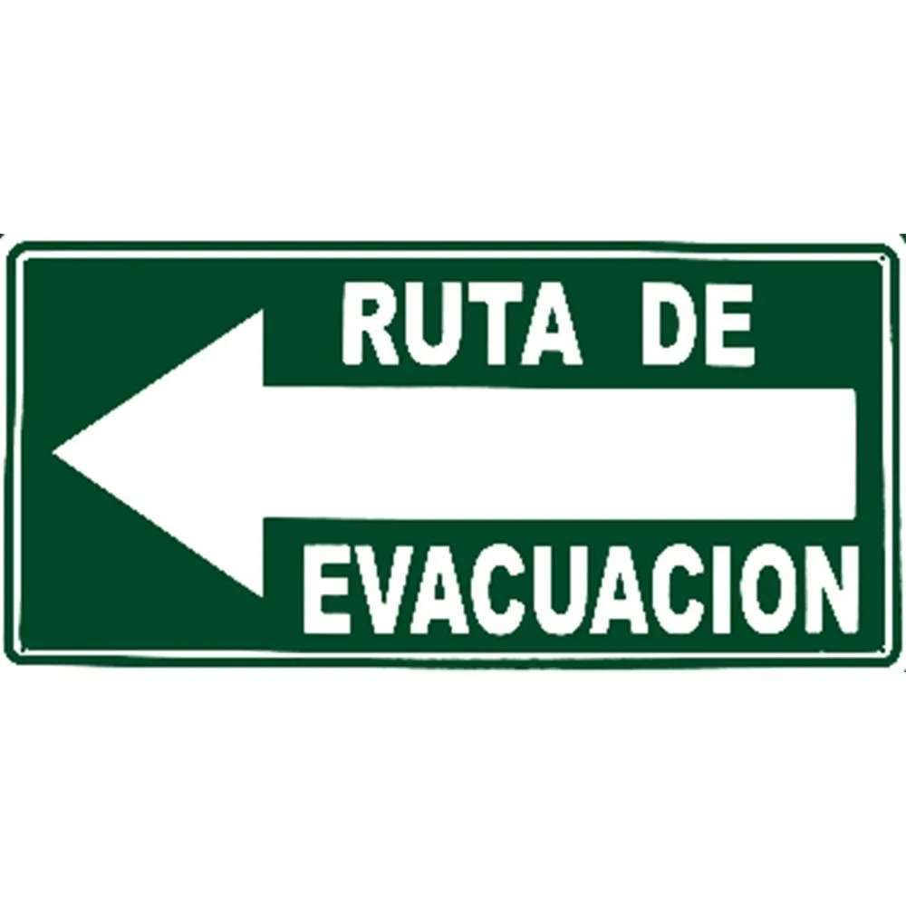 Cartel Ruta de evacuación (Izquierda) LICA