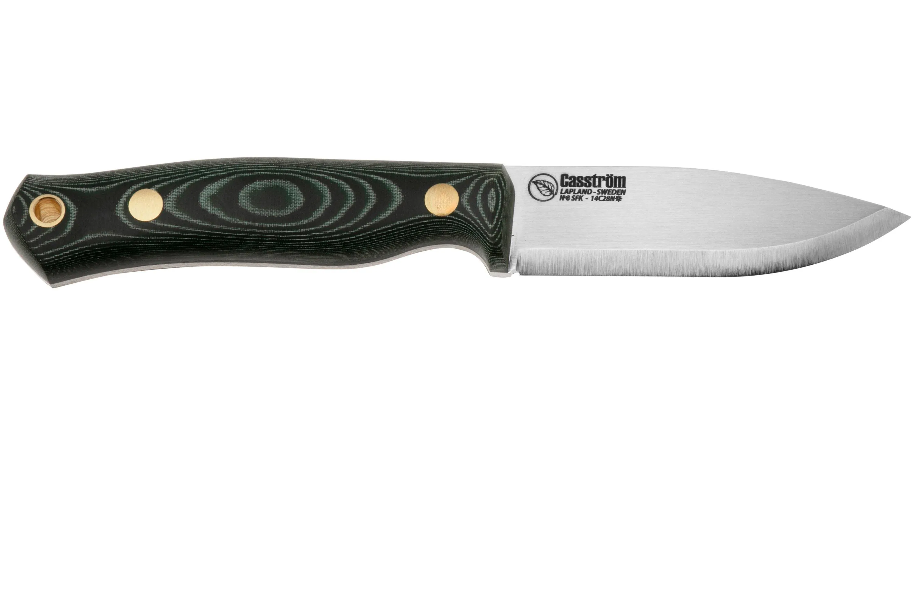 Casström No. 8 SFK 12807 Green Micarta, cuchillo fijo