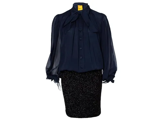 Christian Lacroix Cristian lacroix, Vestido de coctail Negro Azul 