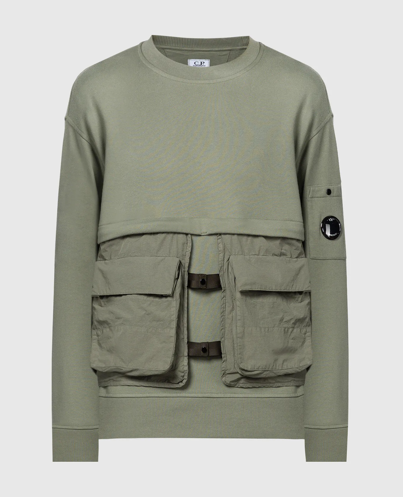 C.P. Company Khaki sweatshirt with double construction