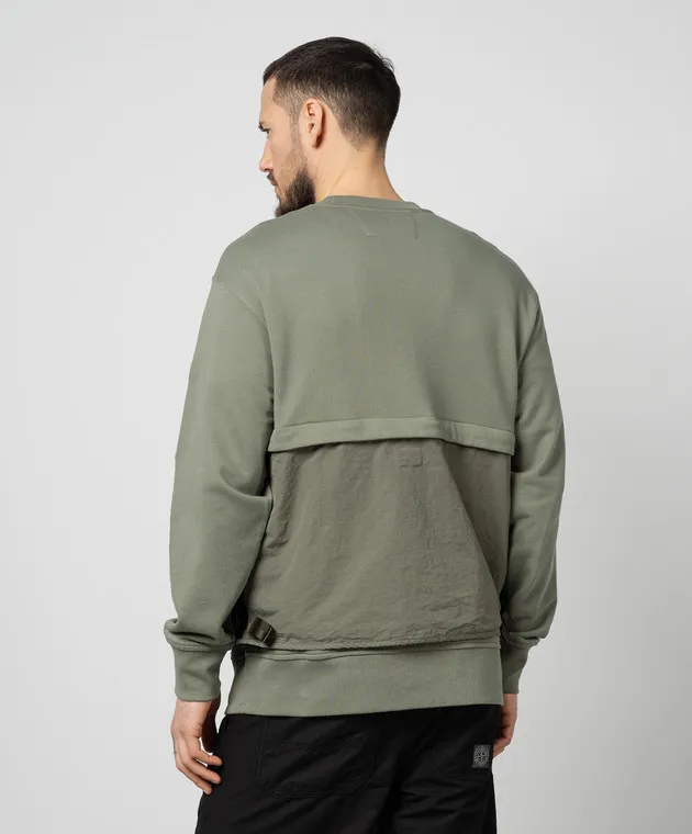 C.P. Company Khaki sweatshirt with double construction