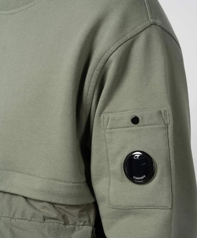 C.P. Company Khaki sweatshirt with double construction