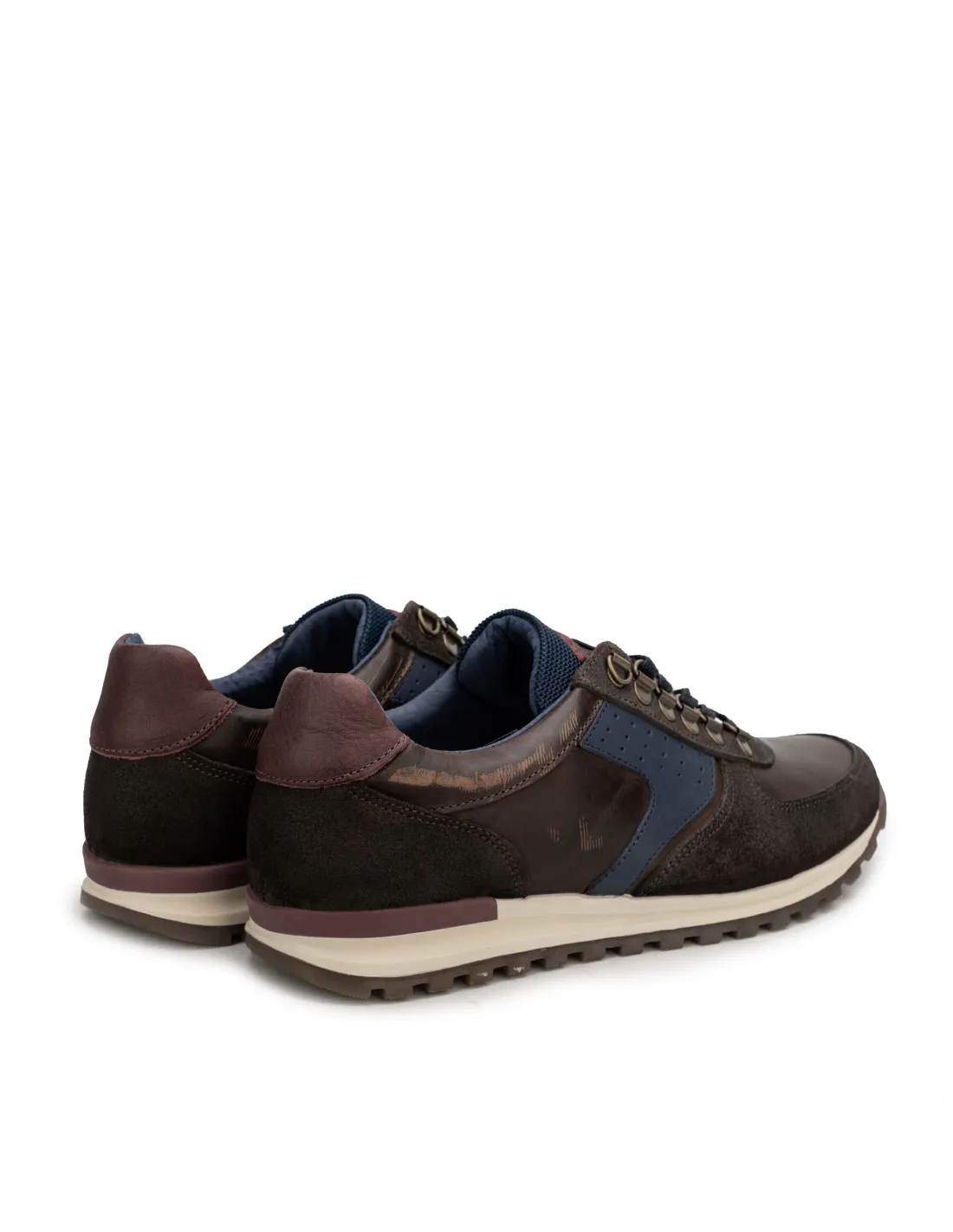 Deportivas Piel Marrones Hombre