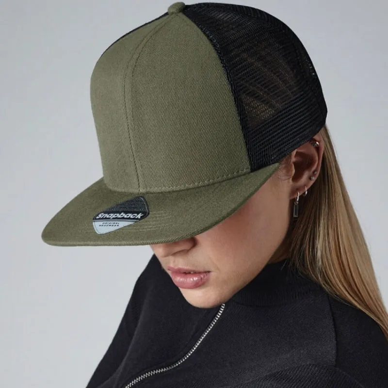 Gorra rejilla Original Flat Peak Trucker 6 paneles de Beechfield