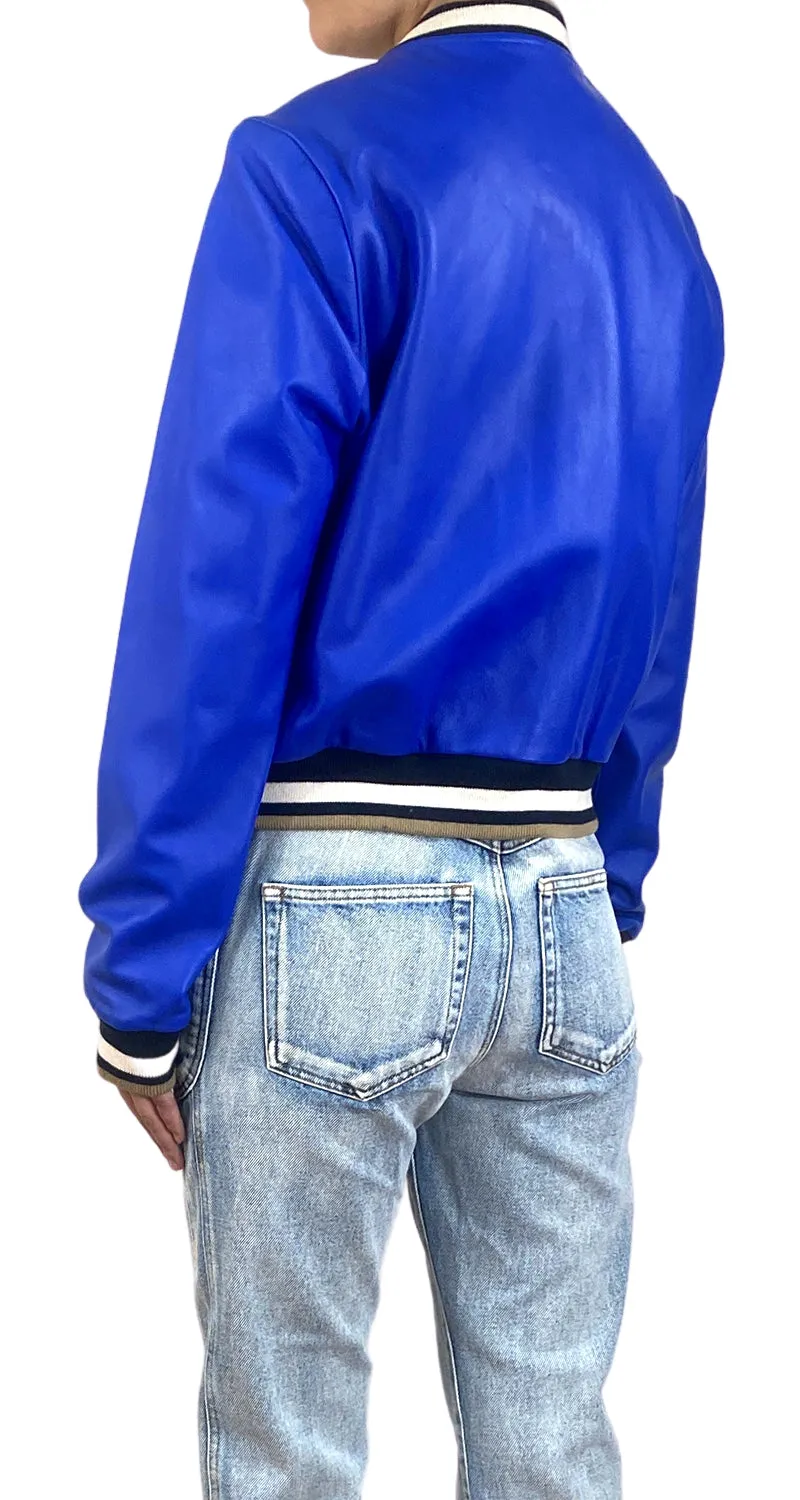 JAZMIN CHEBAR Chaqueta Cuero Azul