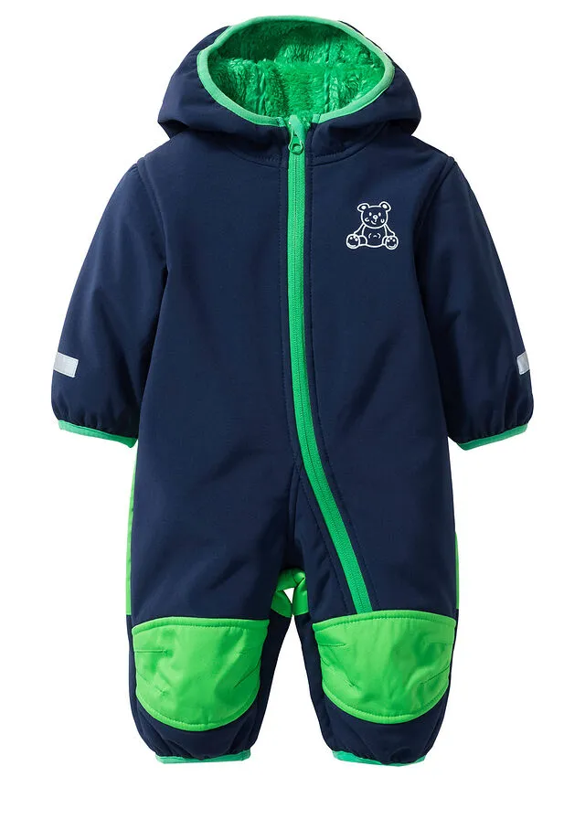 Mono de tejido softshell para bebés Azul oscuro