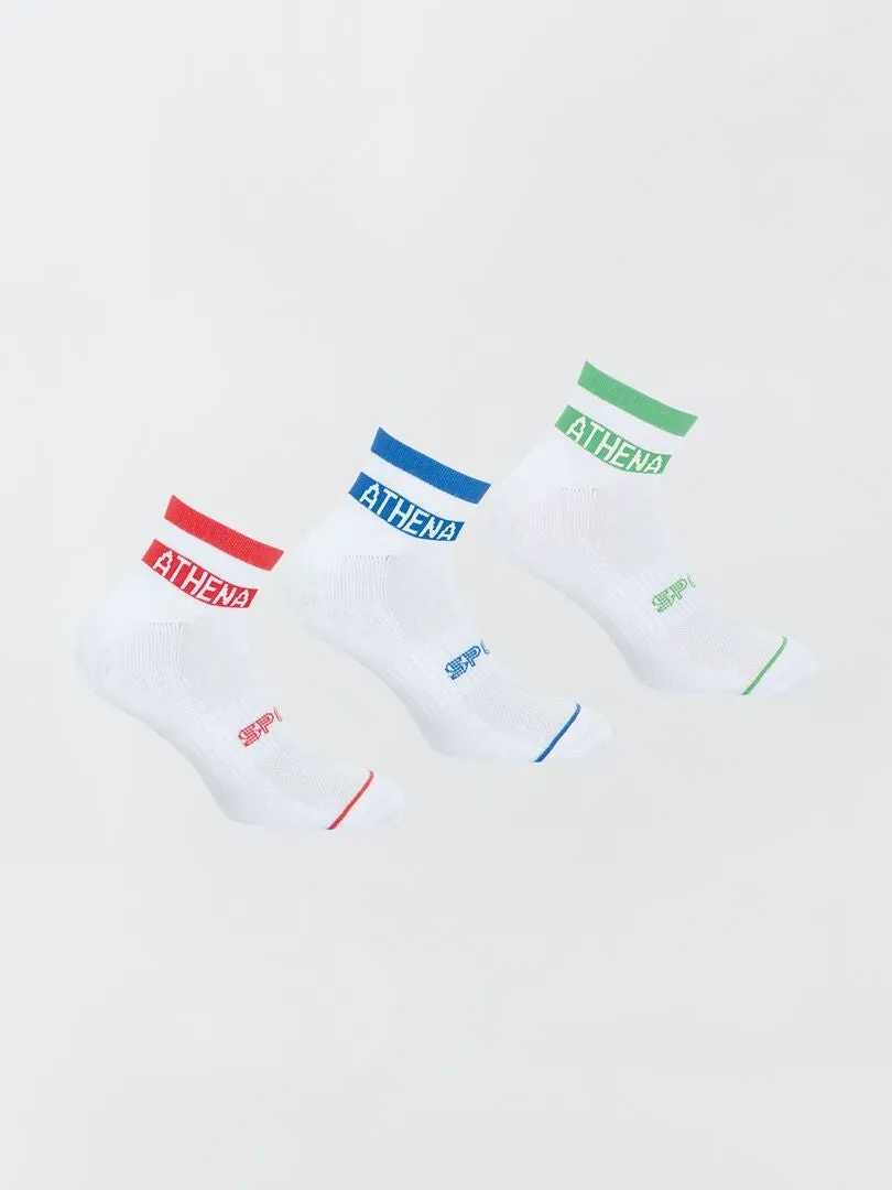 PACK DE 3 PARES DE CALCETINES 'ATHENA'  BLANCO