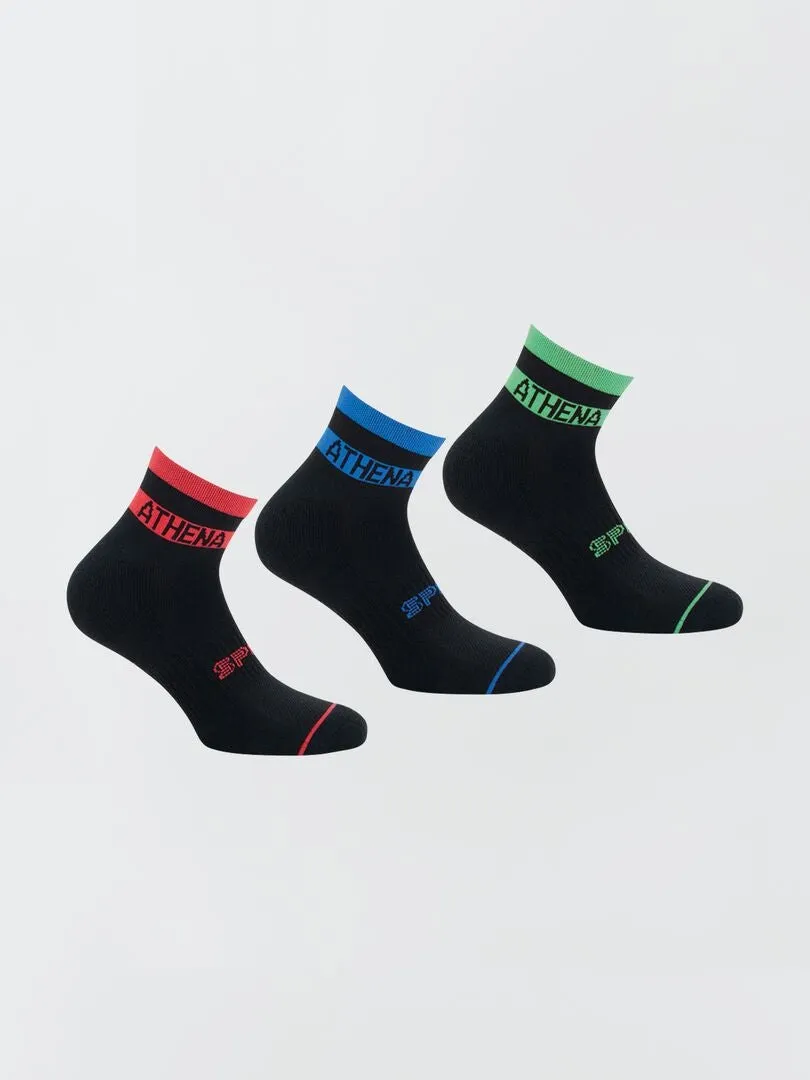 PACK DE 3 PARES DE CALCETINES 'ATHENA'  NEGRO