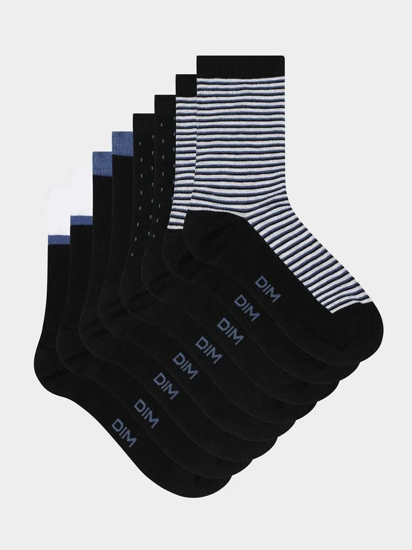PACK DE 4 PARES DE CALCETINES 'DIM'  NEGRO