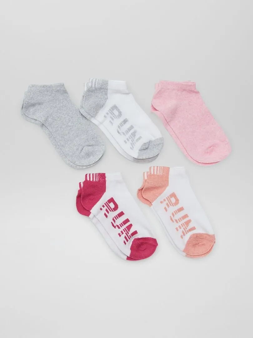 PACK DE 5 CALCETINES TOBILLEROS  GRIS