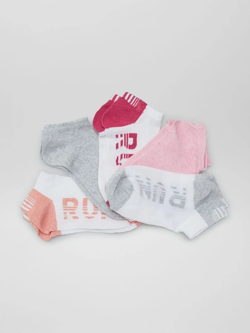 PACK DE 5 CALCETINES TOBILLEROS  GRIS