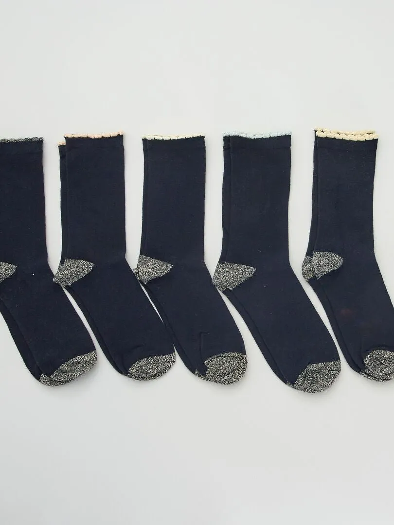 PACK DE 5 PARES DE CALCETINES  AZUL