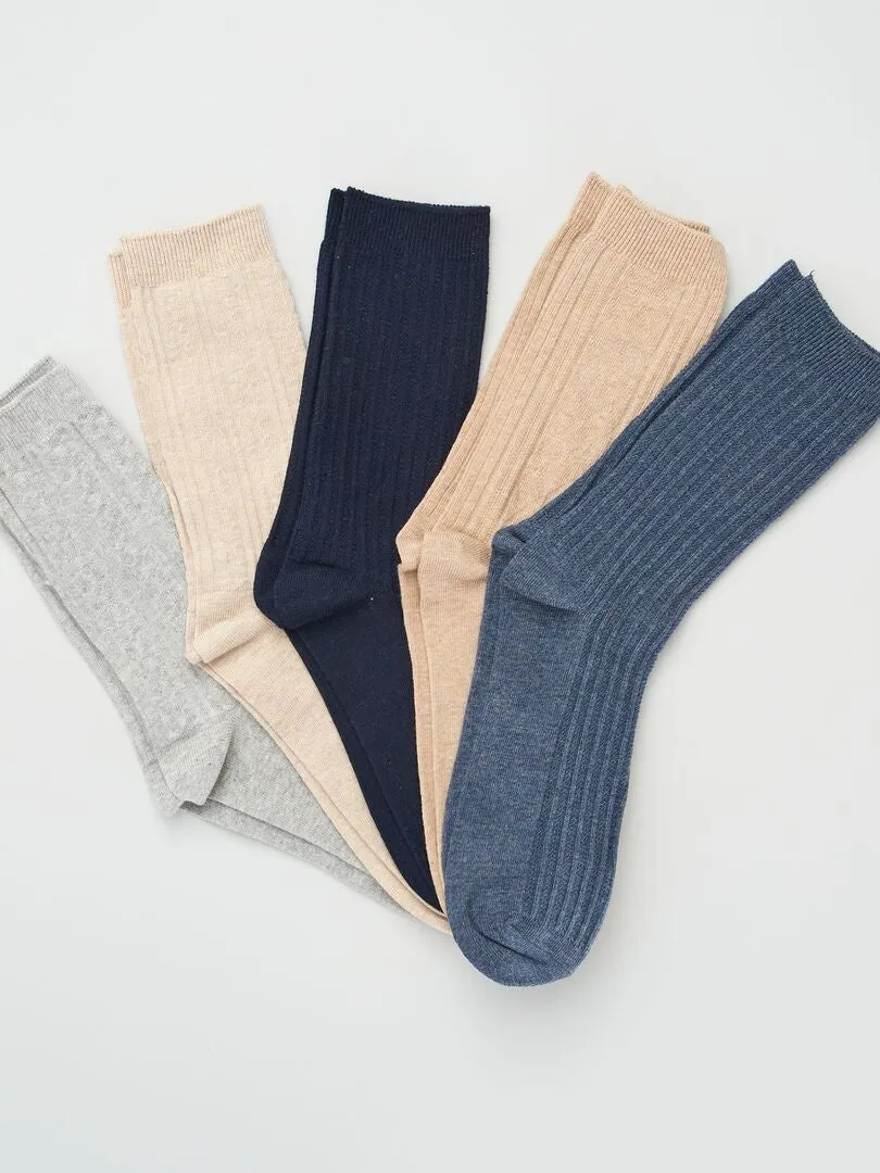 PACK DE 5 PARES DE CALCETINES  GRIS