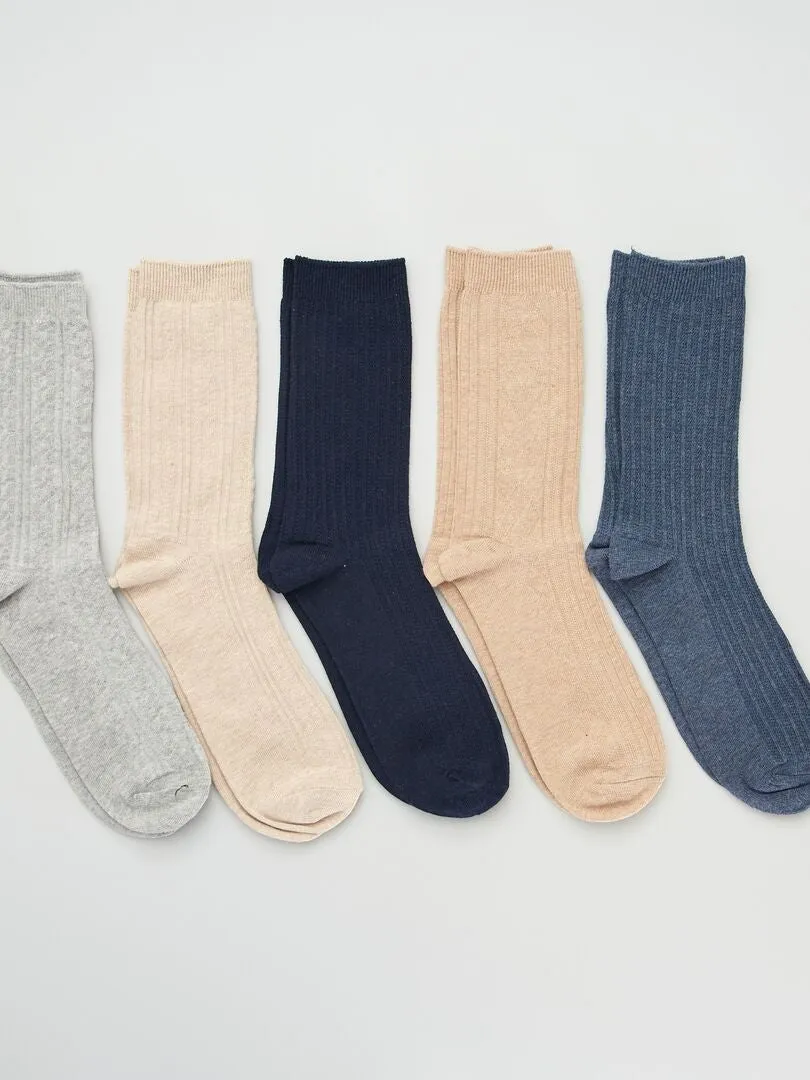 PACK DE 5 PARES DE CALCETINES  GRIS