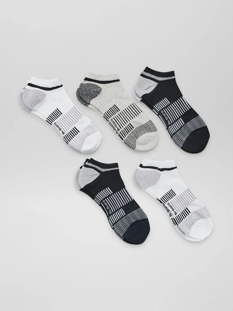PACK DE 5 PARES DE CALCETINES INVISIBLES  BLANCO