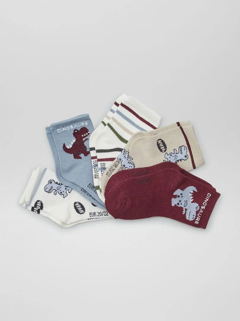 PACK DE 5 PARES DE CALCETINES  MARRON