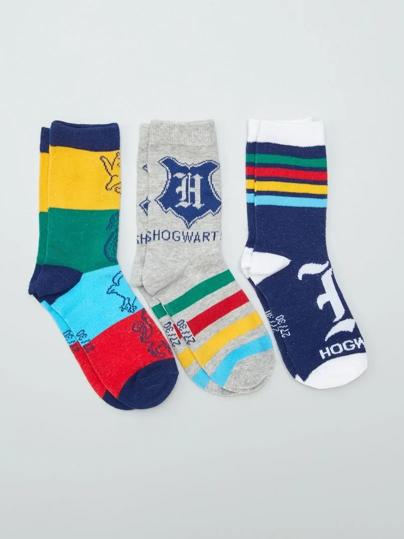 PACK DE CALCETINES 'HARRY POTTER'  3 PARES  GRIS