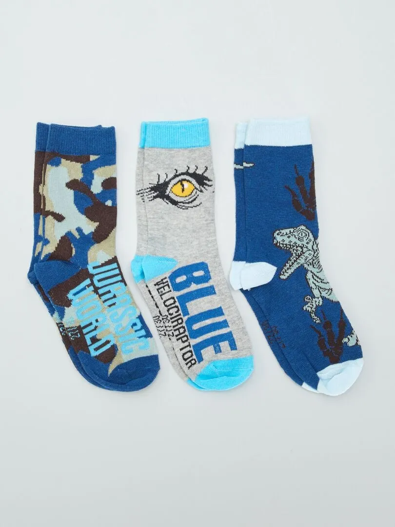PACK DE CALCETINES 'JURASSIC WORLD'  AZUL