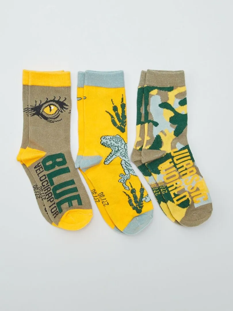 PACK DE CALCETINES 'JURASSIC WORLD'  VERDE
