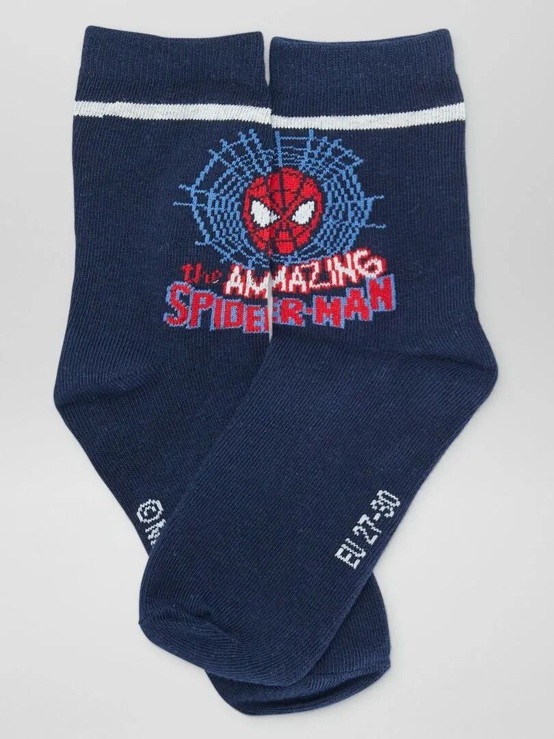 PACK DE CALCETINES 'SPIDERMAN'  5 PARES  AZUL