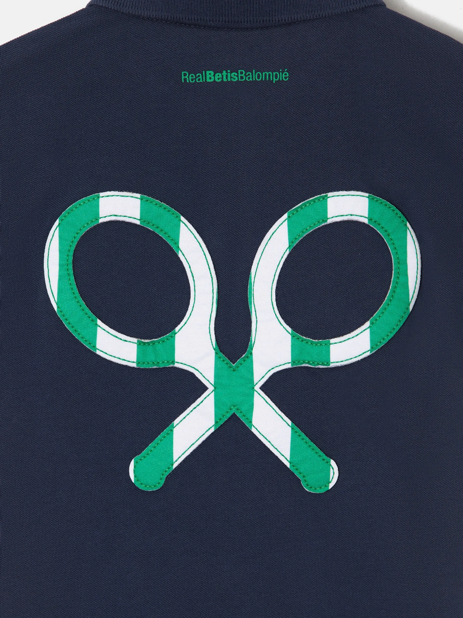 Polo kids raqueta trasera betis azul marino