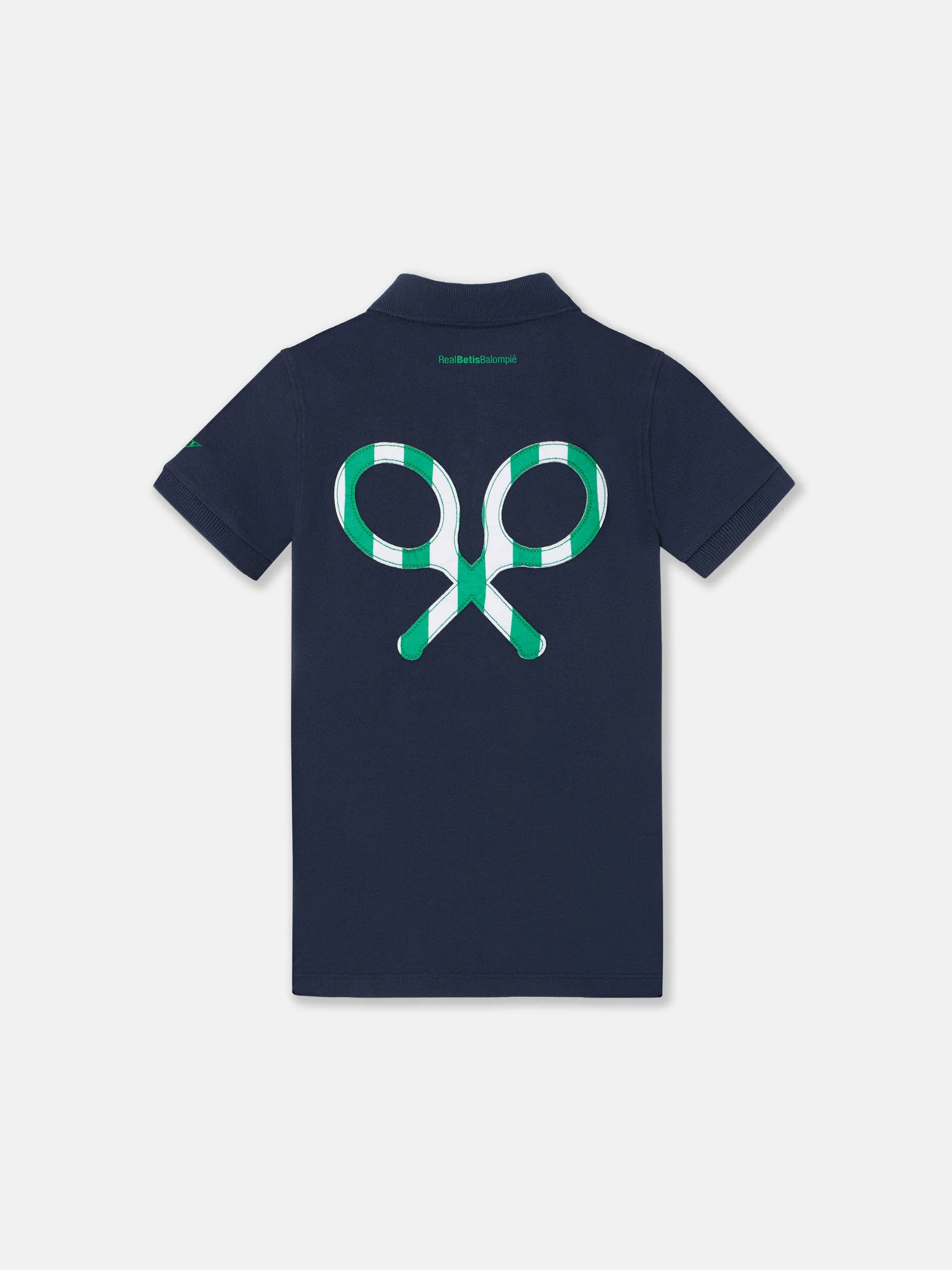 Polo kids raqueta trasera betis azul marino