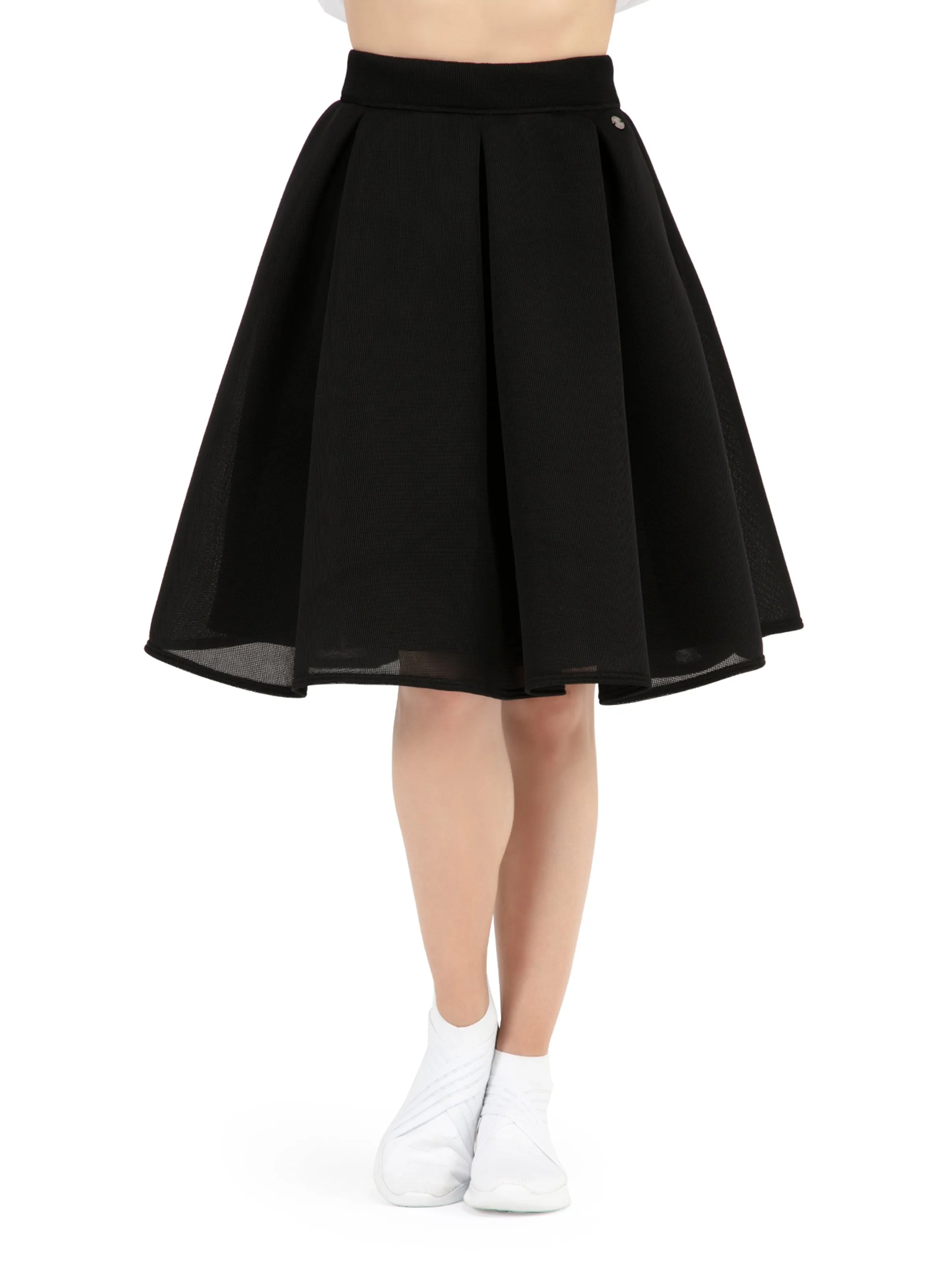 REPETTO Falda de malla evasé 3D en negro