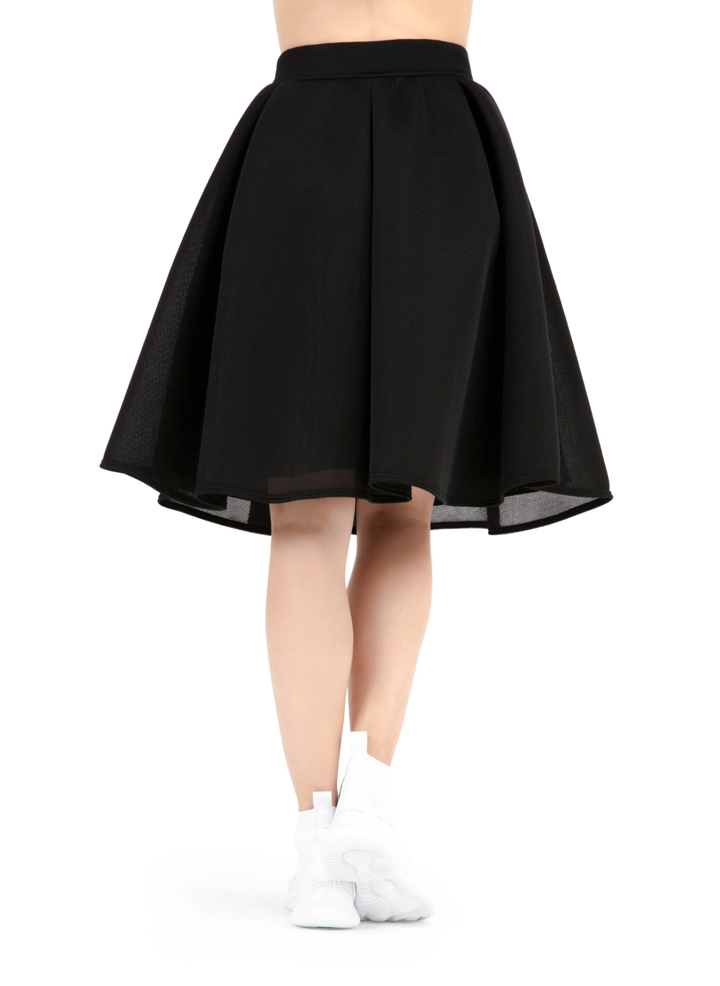 REPETTO Falda de malla evasé 3D en negro