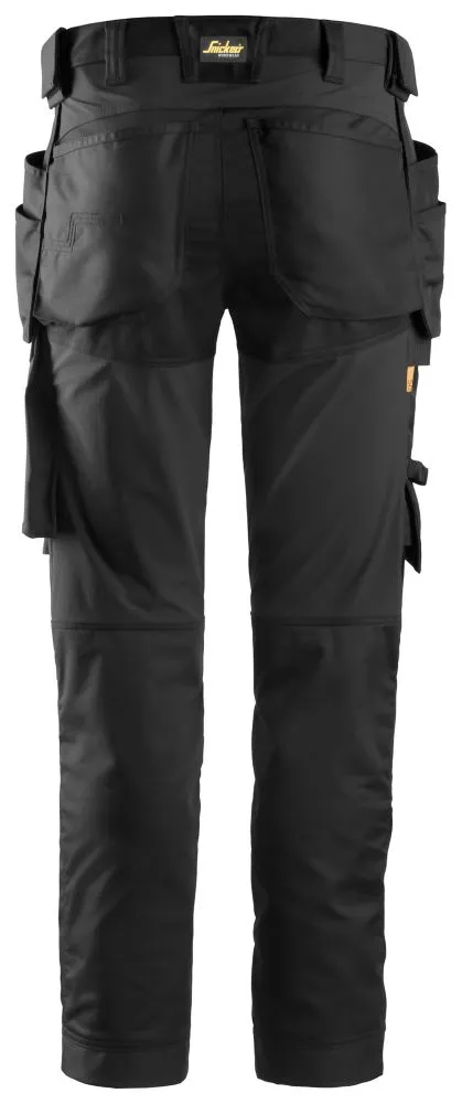Snickers AllroundWork, pantalón elástico, negro (cintura 33