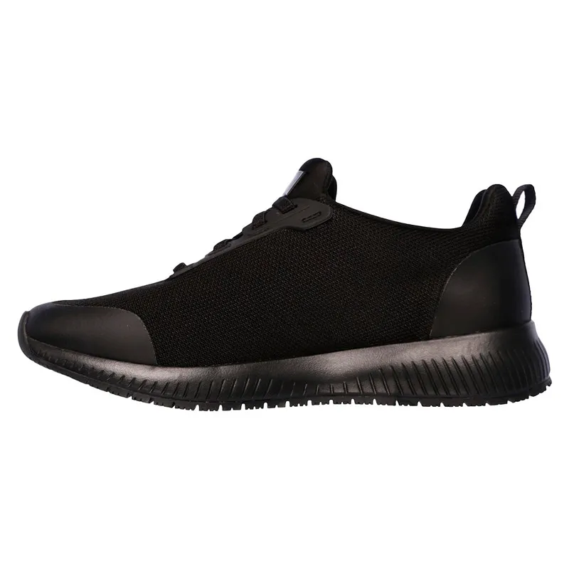 ZAPATILLA MUJER CORDONES ELáSTICOS NEGRA SQUAD SR  SKECHERS
