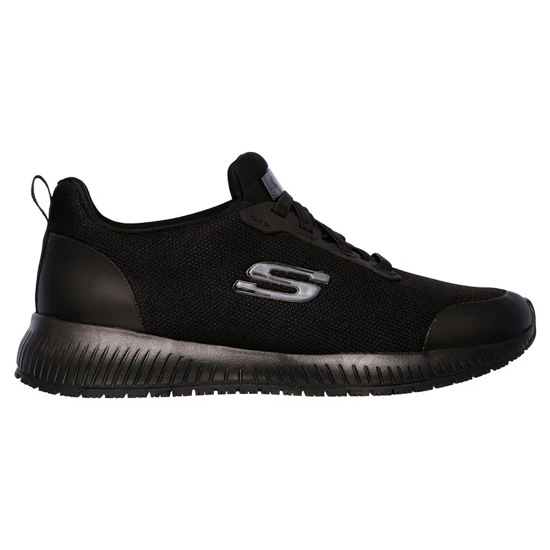 ZAPATILLA MUJER CORDONES ELáSTICOS NEGRA SQUAD SR  SKECHERS